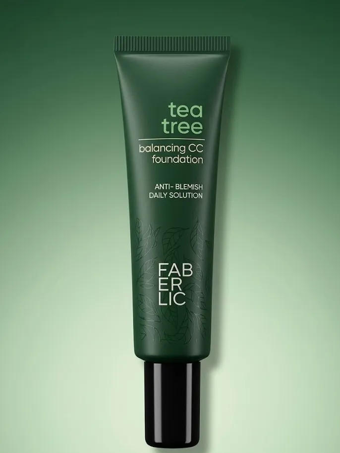 🌿 FABERLIC — Tea Tree Balancing CC Foundation | Anti-Blemish Daily Solution