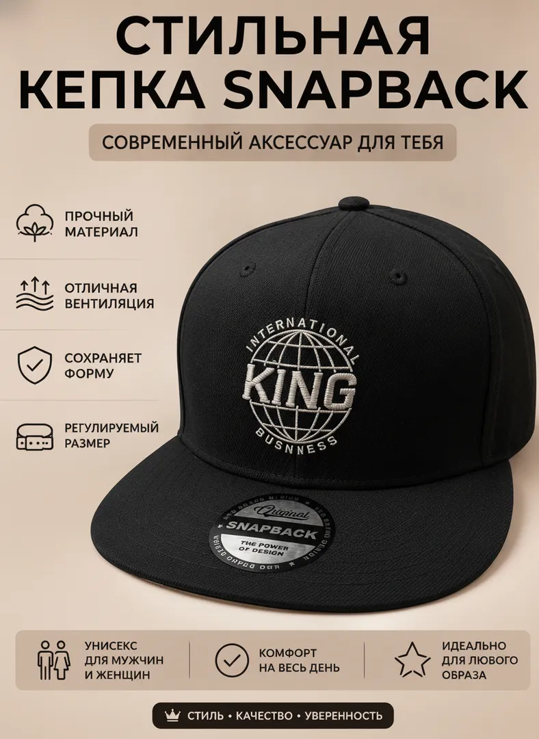 Стильная Кепка Snapback: Добавь стиля в свой образ