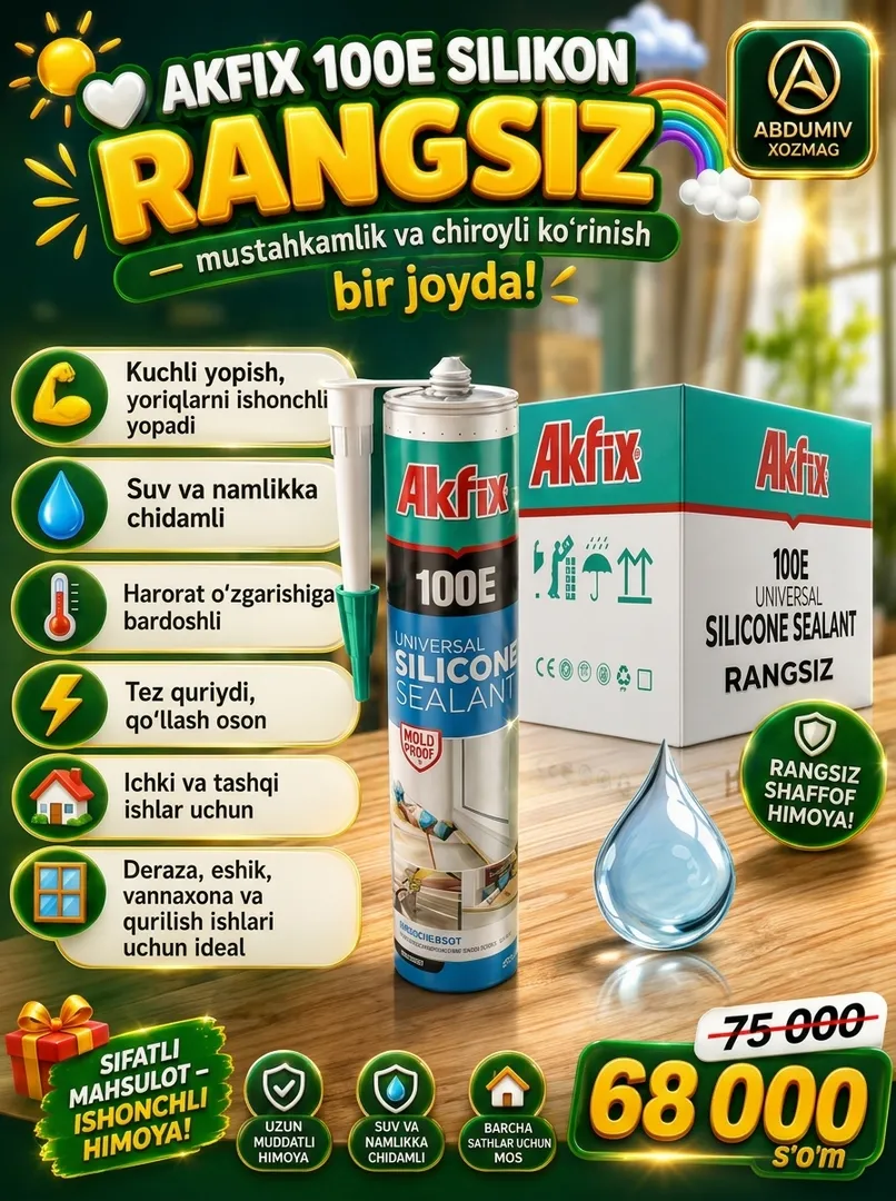 Akfix 100E Rangsiz Silikon