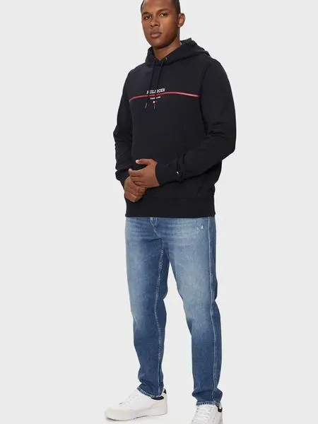 Hudi HILFIGER STRIPE TERRY HOODY