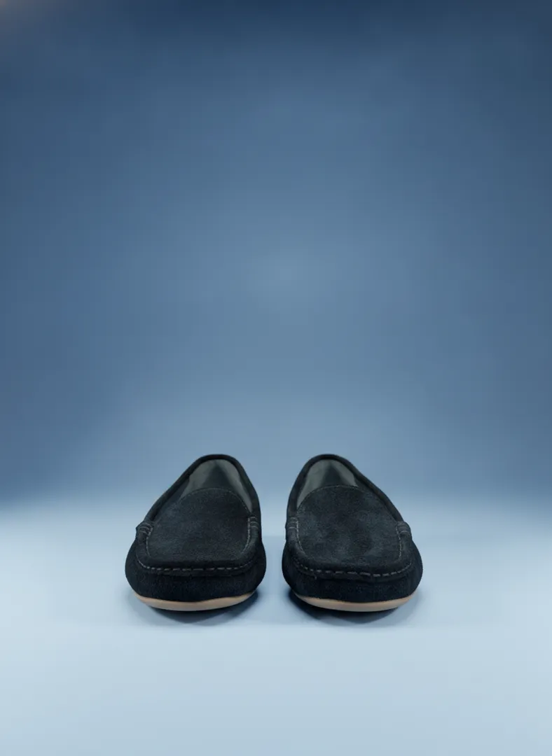 D Shoes: Черные Замшевые Лоферы