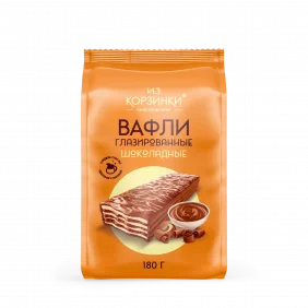 Вафли глаз.с шокол.нач.Из Корзинки, 180г