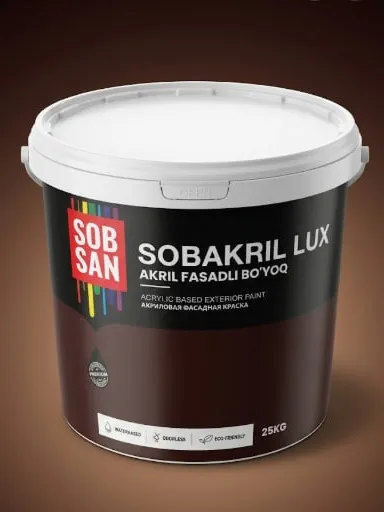  Sobsan Sobakril Lux — Akril Fasadli Bo'yoq (10 kg)