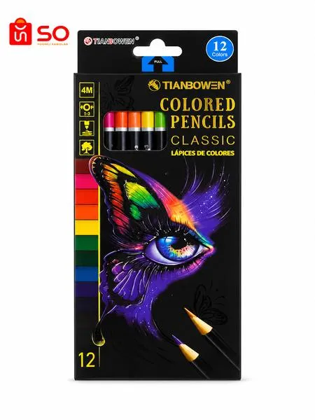 Tianbowen Classic rangli qalamlari, 12 xil rangda
