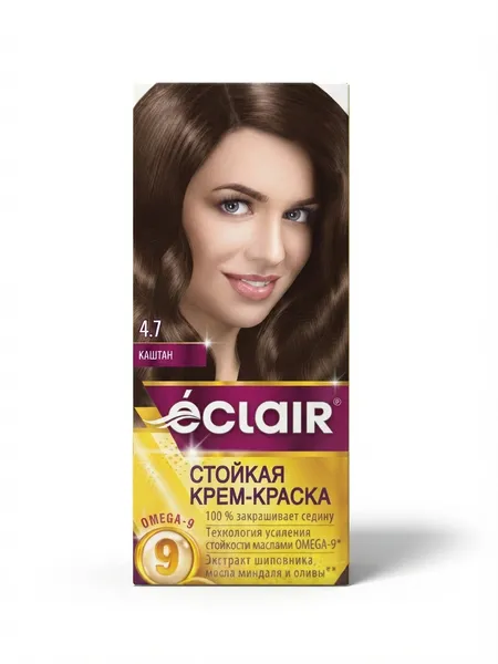 Стойкая крем-краска для волос Éclair 4.7 Каштан