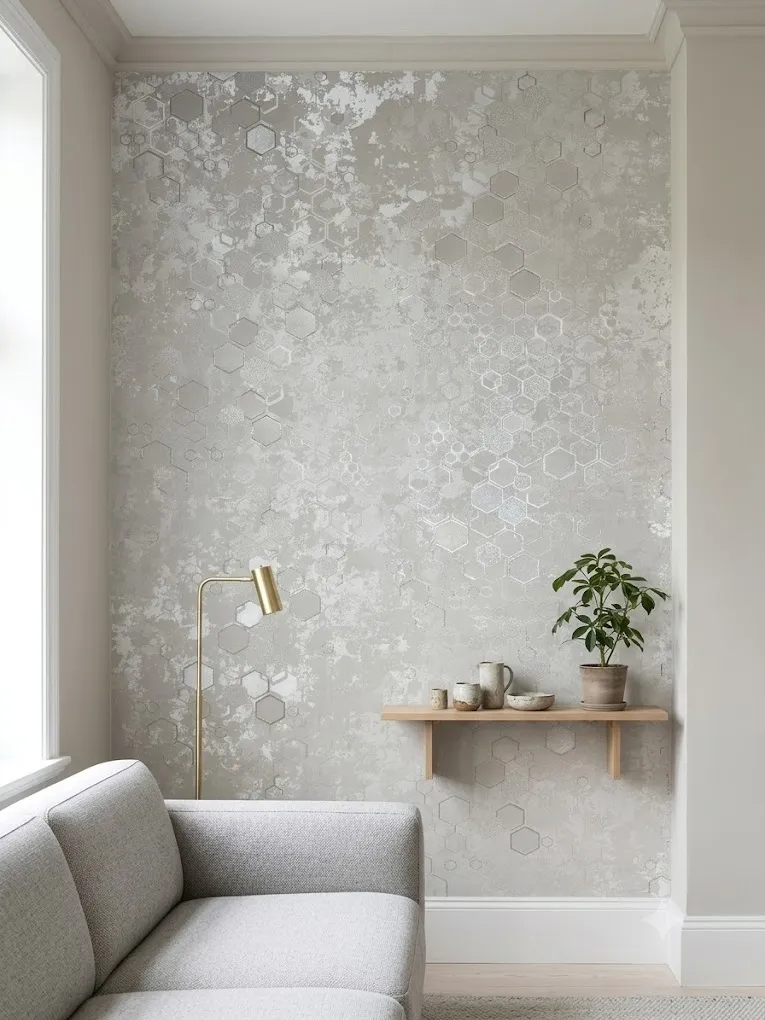 Minimalistik oq vinil oboy — arzon narxda