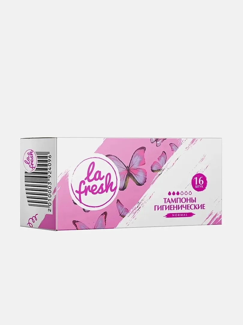 🦋 La Fresh — Gigienik tamponlar "Normal" (16 dona)