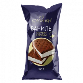Морож. Брикет пломбир Из Корзинки 100г