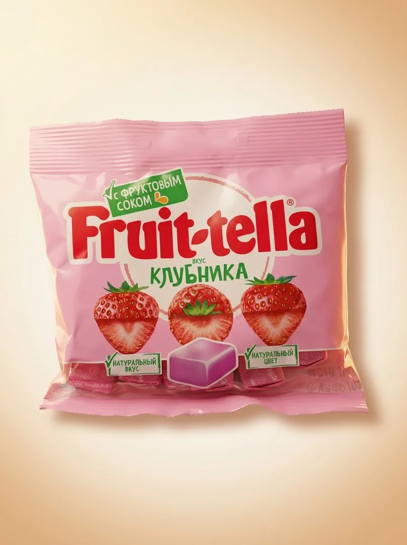 Жевательные конфеты Fruit-tella со вкусом клубники