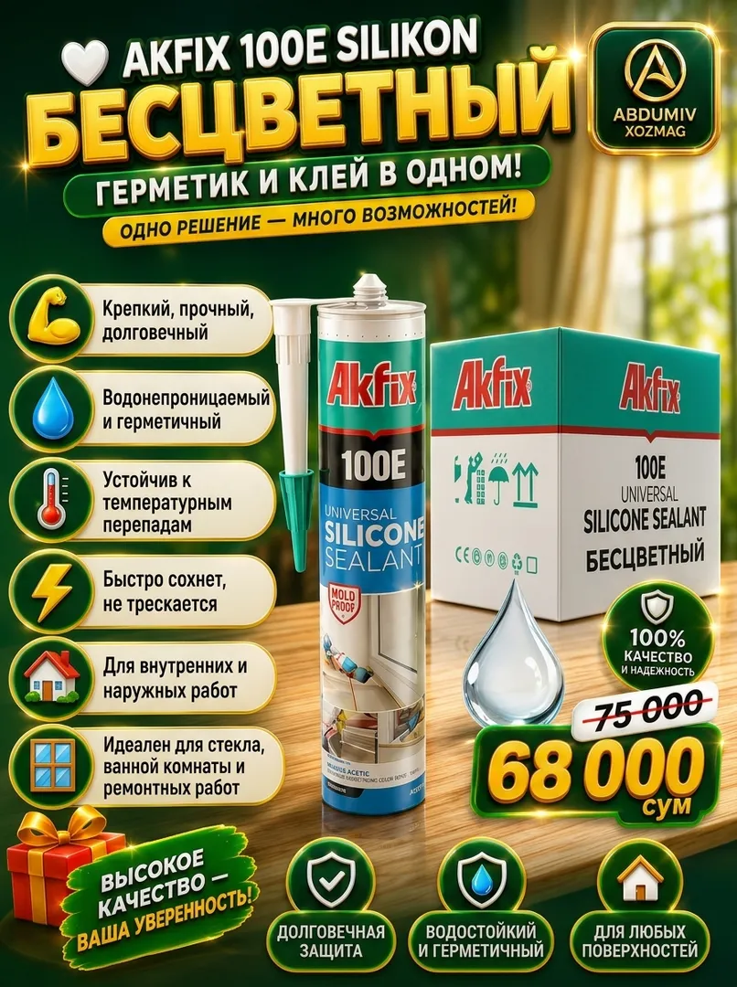 Akfix 100E Rangsiz Silikon
