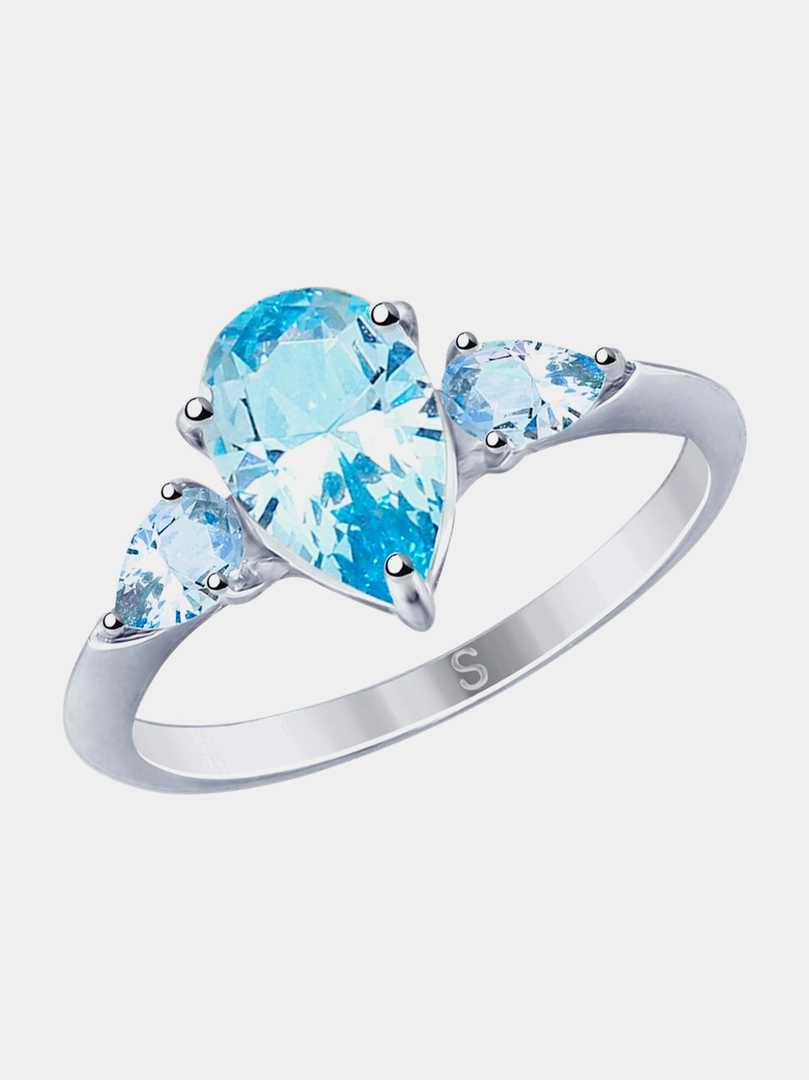 Кольцо из серебра с фианитами, SOKOLOV 94012749 — 10% скидка
