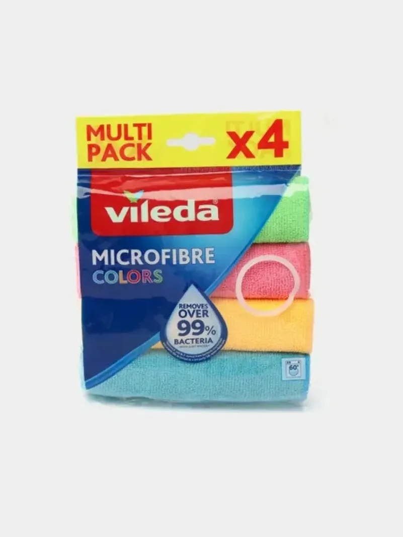 🧹 Vileda — Микрофибра "Colors" Multipack x4 шт