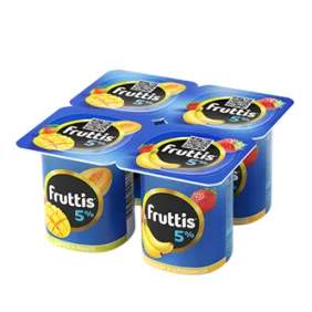 Йогурт Fruttis 5% банан клуб, 115гр