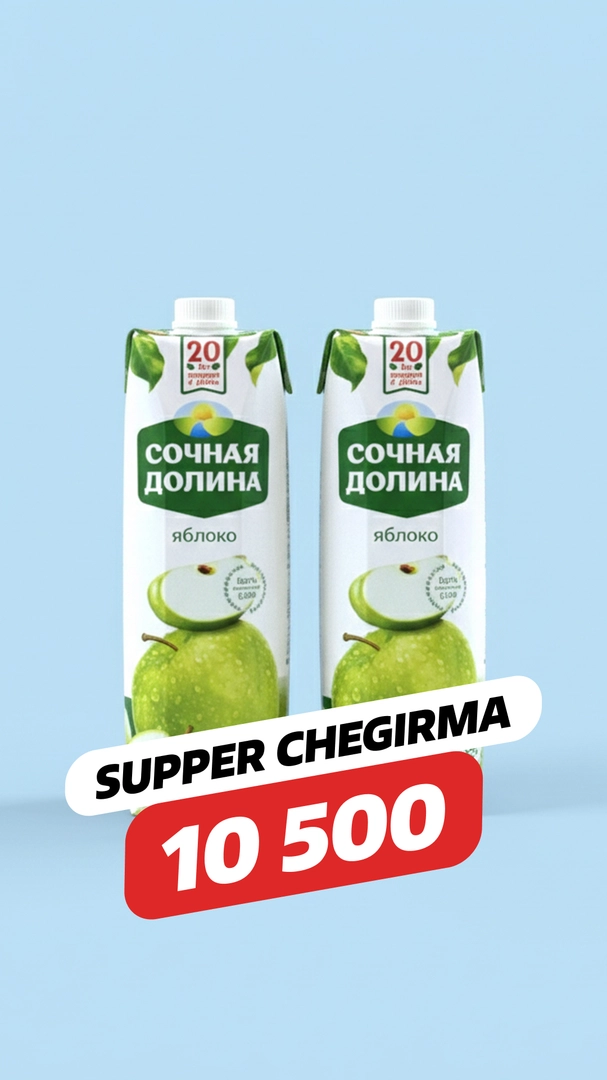 «Sochnaya Dolina» soki, 1 l — super narxda!