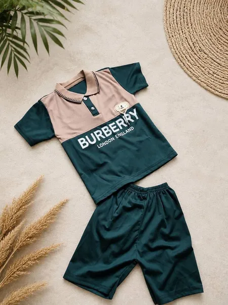 Костюм детский Burberry: футболка поло и шорты