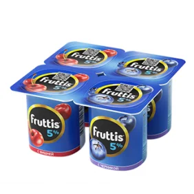 Йогурт Fruttis 5%вишня,черника 115гр
