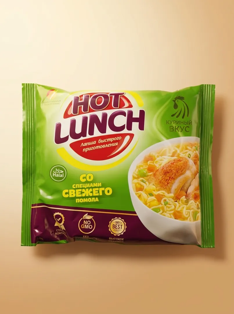 Быстрорастворимая лапша Hot Lunch куриная
