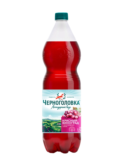 «Chernogolovka» gazli ichimligi, qizil uzumli, 1,5 l — super narxda!
