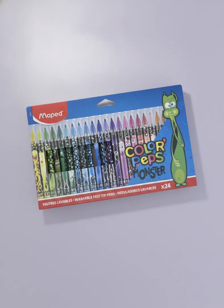 Maped Color'Peps Monster смываемые фломастеры, 24 шт.