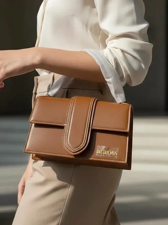 👜 Jacquemus — "Le Bambino" Charm jigarrang charm sumka