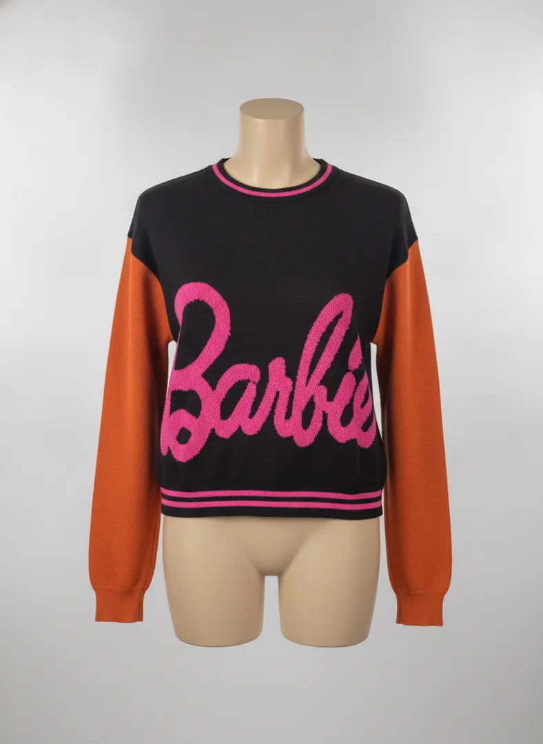 Barbie logotipli zamonaviy sviter