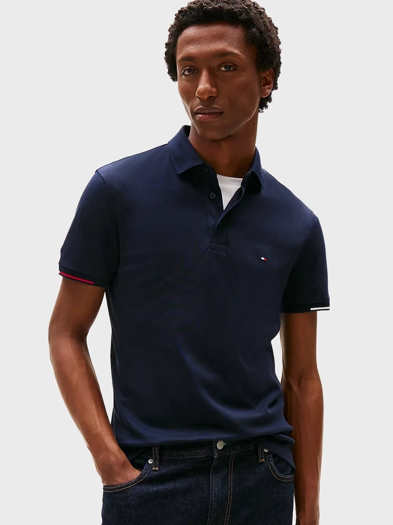 Polo INTERLOCK FLAGCUFF SLIM FIT POLO — 30% chegirma