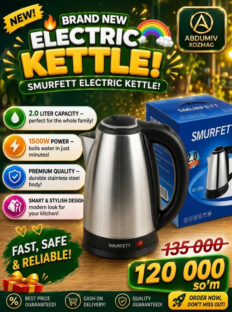 Yangi avlod Smurfett elektr choynak