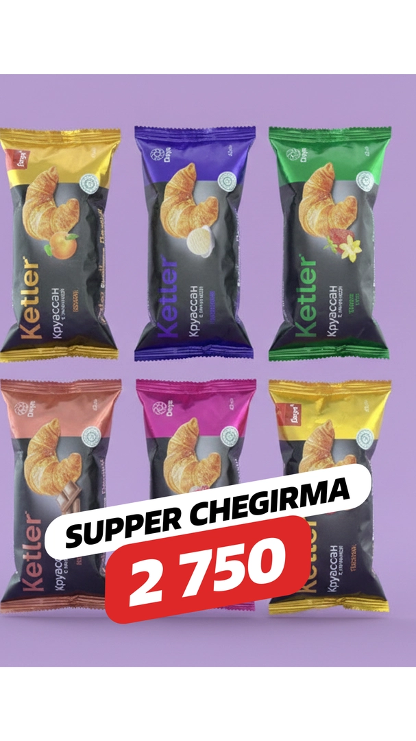 «KETLER» vanilli-plombirli kruassani — super narxda!