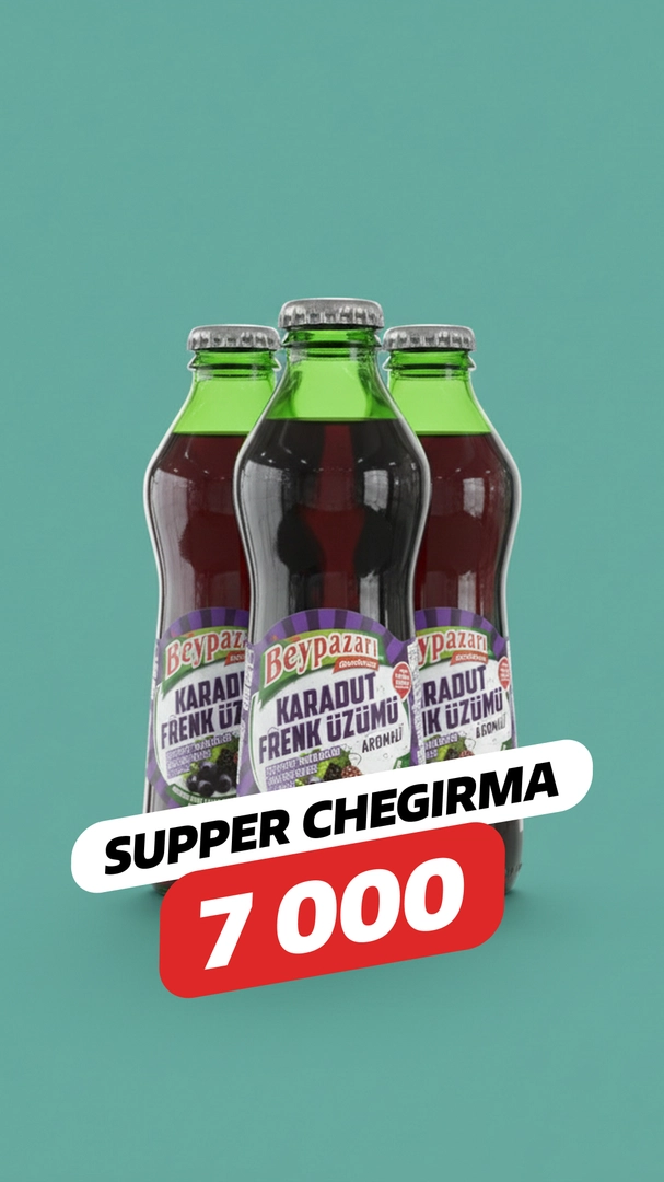Beypazarı mineral suvi, qora tut aromatli — super narxda!