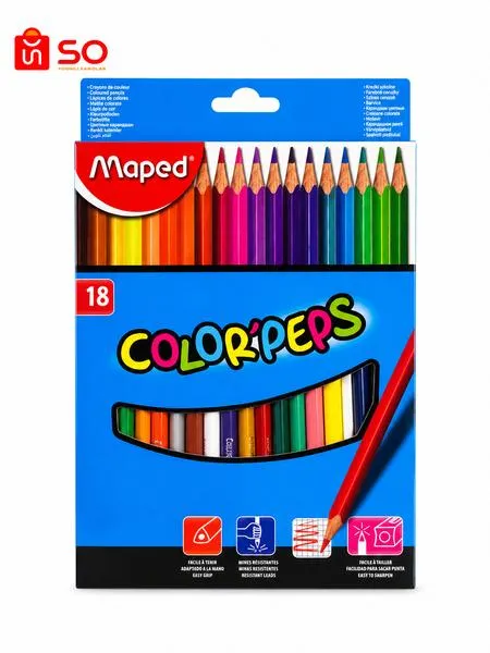 Maped Color’Peps rangli qalamlari, 18 xil rang