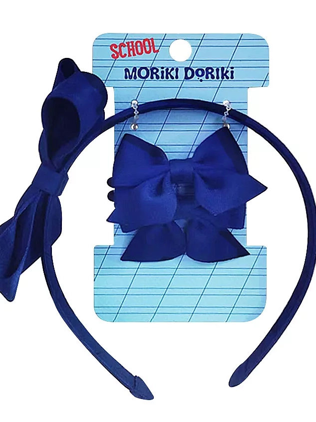 MORIKI DORIKI Toʻplam SCHOOL Collection Blue SET elastics& headband — 44% chegirma