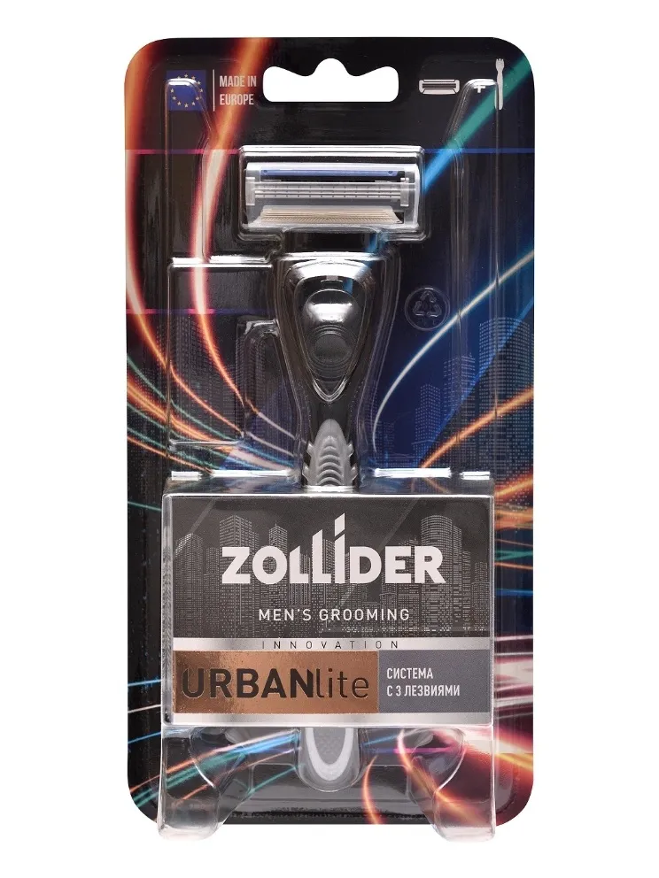 ZOLLIDER Urban Lite — Бритвенный станок (3 лезвия, 1 кассета)
