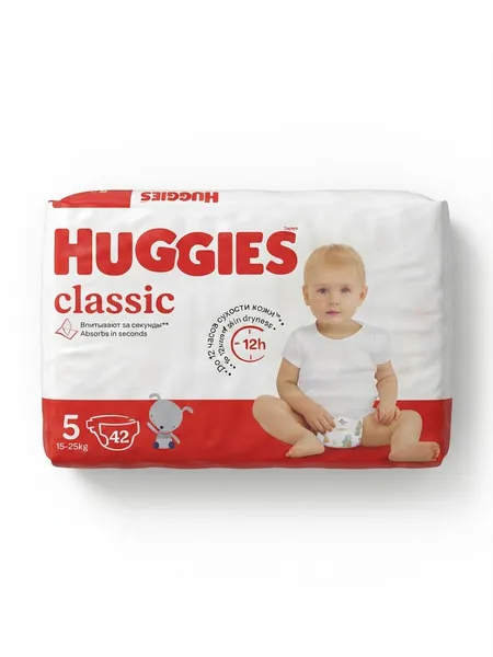 Подгузники Huggies Classic 5 (11-25 кг), 42 шт.
