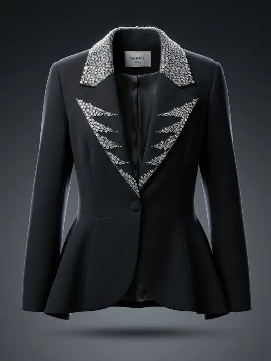 Serpil Paris Yaltiroq Toshli Blazer
