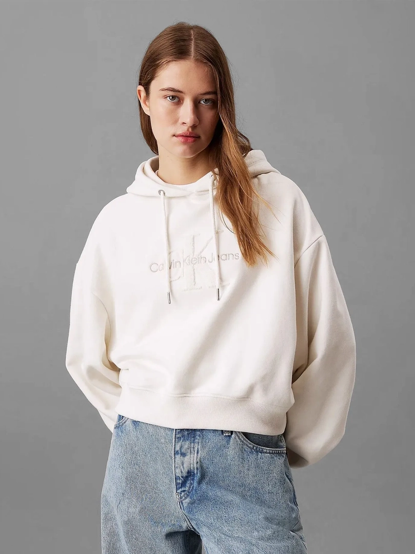Xudi CHENILLE MONOLOGO HOODIE — 50% chegirma