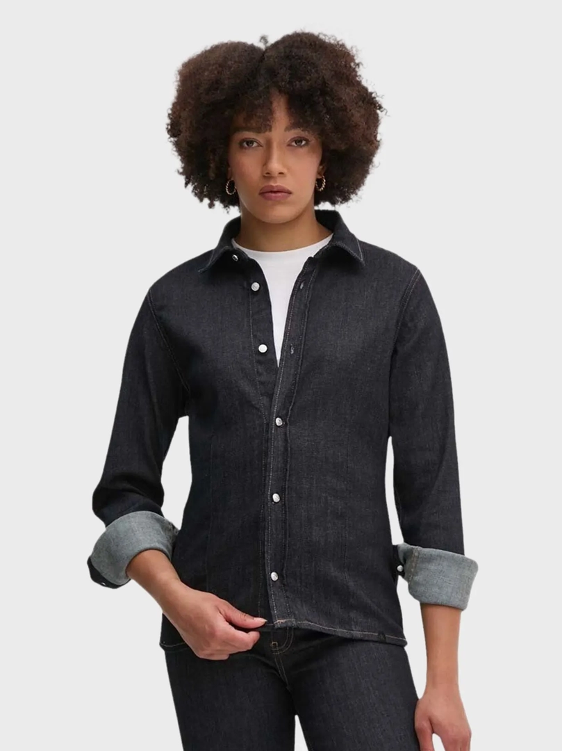 Рубашка LONG SLEEVE LEAN DENIM SHIRT — 50% скидка